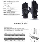 Zipper touch screen cycling gloves