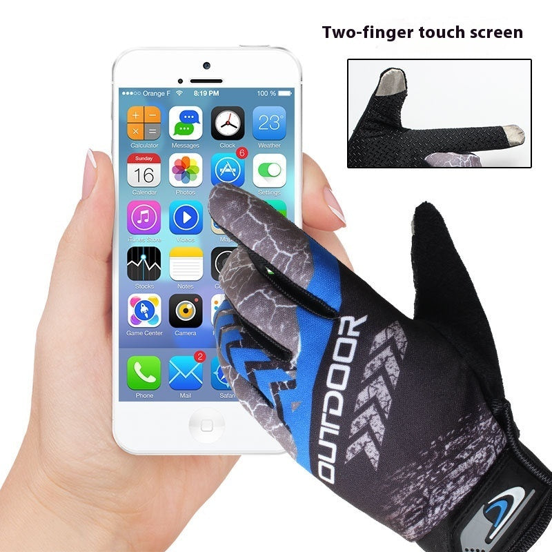Men's Full Finger Breathable Sun Protection Outdoor Riding Gloves